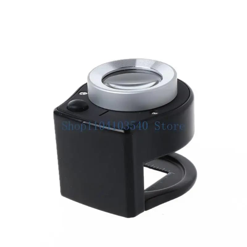 02DC 30X Ottica Lenti d'ingrandimento Microscopio anello Lente d'ingrandimento Portatile per Gioielliere Monete Francobolli