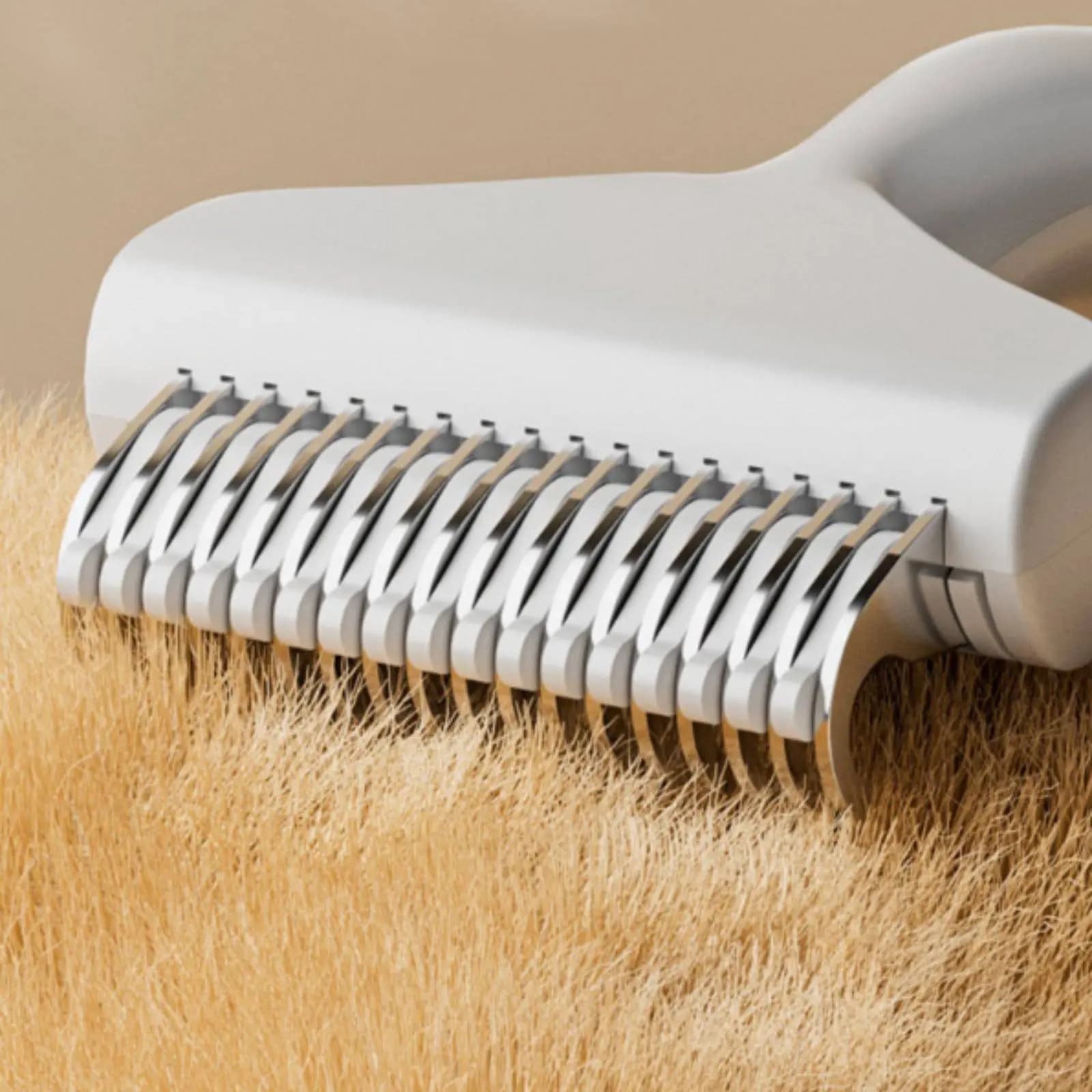 Spazzola Districante per Gatti e Cani, Pettine per la Toelettatura, Spazzola Sciogli Nodi, Spazzola per la Rimozione del Pelo, Prodotto Delicato sulla Pelle, Manico Ergonomico