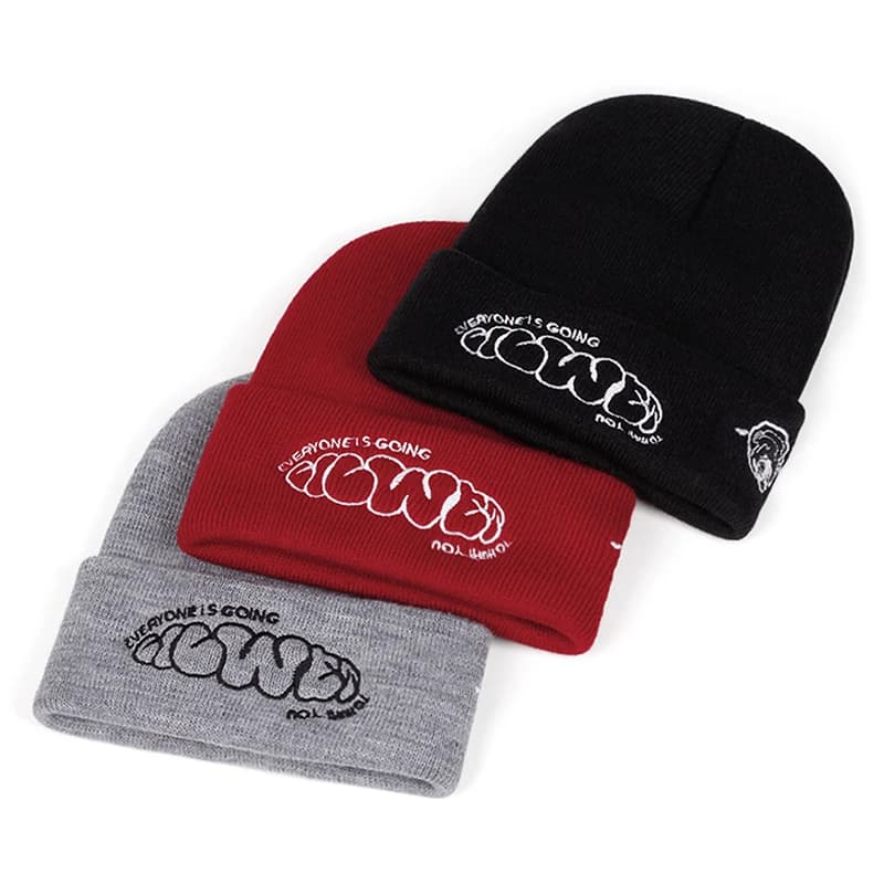 2026 Fashion New Boundless Hat GOING Women's Side Embroidered Bean Hat Outdoor Daily Leisure Decorative Hat Unisex Knitted Hat