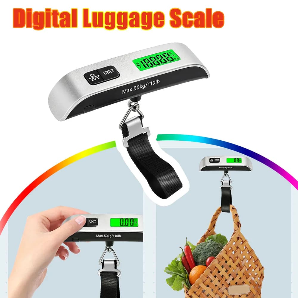 Bilancia Digitale di Alta Precisione per Bagagli, Bilancia Elettronica Portatile per Valigie, Approvata dalle Compagnie Aeree, per Evitare Sovrappeso in Viaggio