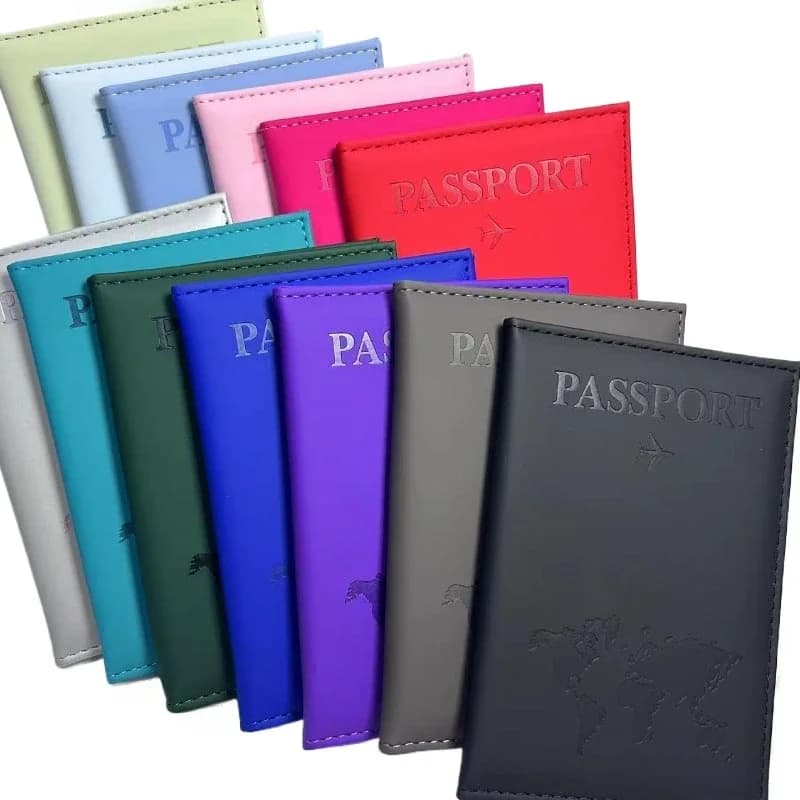 1pc World Trip Custodia per passaporto in pelle PU Custodia per documenti Custodia per passaporto da viaggio internazionale Protezione ID Slot per carta di credito