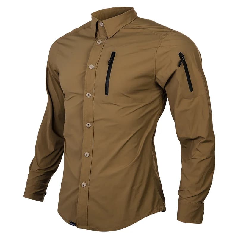 Emersongear Blue Lable Triple Tech Tac-shirt Camicie a maniche lunghe T-shirt da pendolare da uomo Pesca all'aperto Caccia Escursionismo KH Nylon