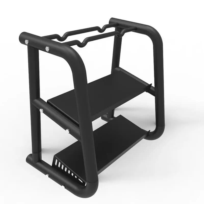 Rack portaoggetti multifunzionale per piccoli manubri, kettlebell e attrezzature fitness