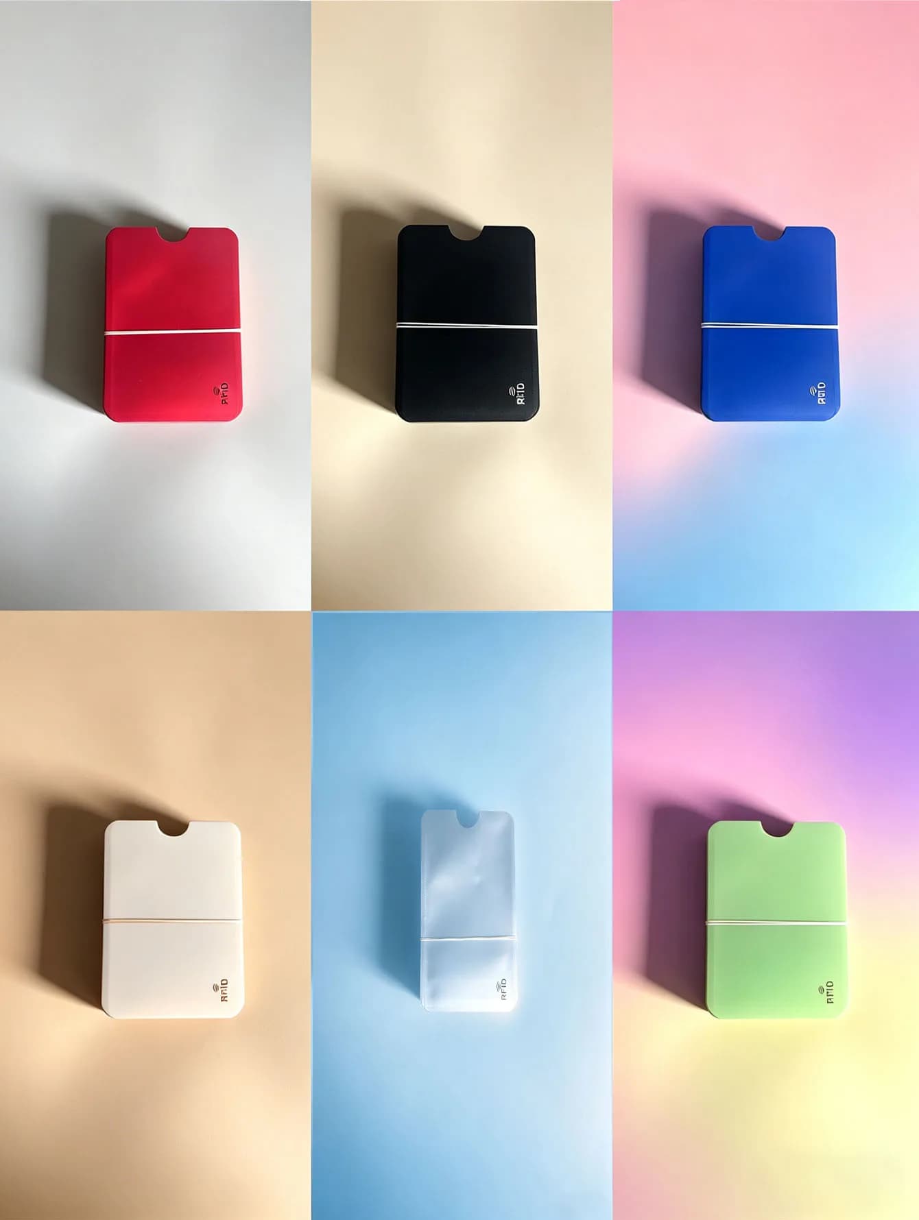 6 nuove custodie per carte RFID di colori misti - antifurto, protezione NFC per carte d'identità e carte di credito, custodia protettiva per carte