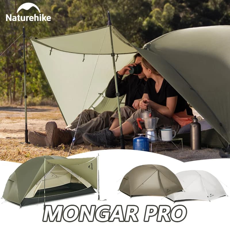 Tent Naturehike Mongar Pro 1 2 3 2025 New Nylon 20D Camping Tent Waterproof Ultralight With Hiking Mat