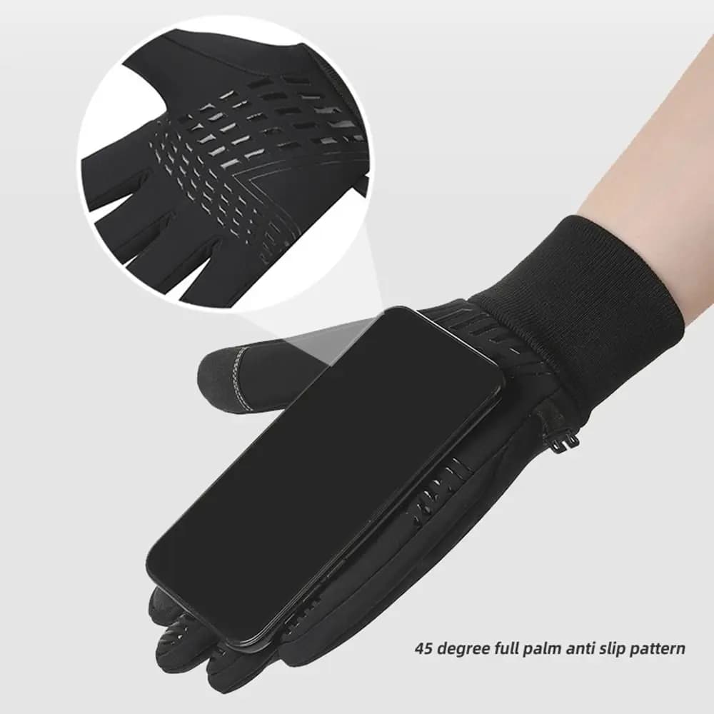 Guanti invernali caldi Touchscreen antiscivolo Guanti da equitazione per esterni Guanti protettivi termici per dita intere Attrezzatura da equitazione