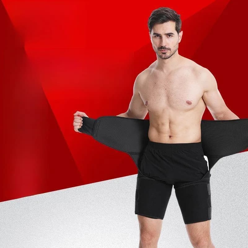 Cintura Sportiva da Uomo per il Supporto del Muscolo e Protezione dell'Anca, Fascia per la Coscia, Copertura Completa del Corpo per la Cura della Salute