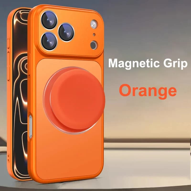Grippopso Orange Supporto Magnetico per Telefono Compatibile con MagSafe, Accessorio per iPhone 17 16 Pro Max Plus 15 14 13