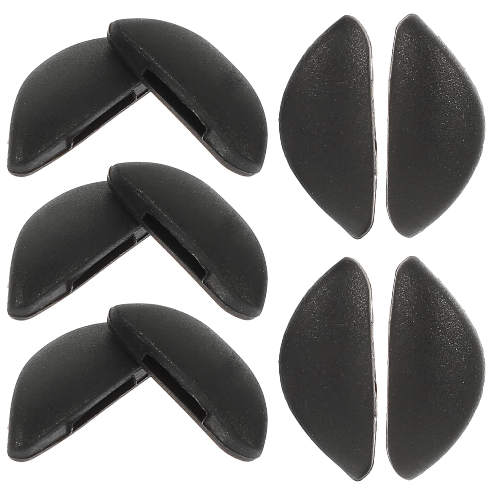 10 paia di cuscinetti nasali in silicone per occhiali, cuscinetti nasali per occhiali da sole, supporto nasale per aumentare l'altezza 1,7x0,7 cm