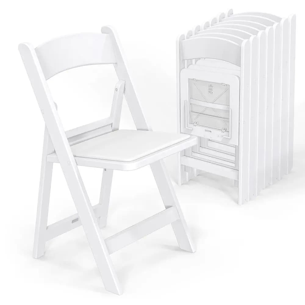 Sedie Pieghevoli in Resina con Cuscino, Sedia Pieghevole in Plastica con Seduta Imbottita Confortevole, Perfette per Eventi e Feste, Uso Interno ed Esterno