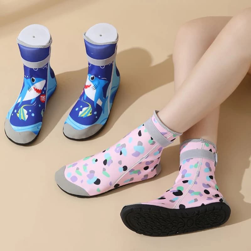 Summer Baby Boy Girl Beach Shoes Children High-Top Socks Non-Slip Anti-Cut Diving Snorkeling Sneaker Kid Swimming Wading Sandals
