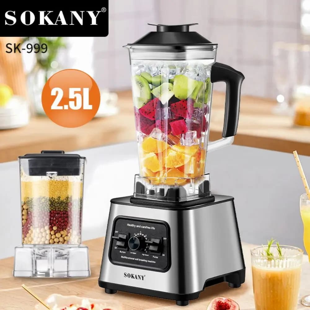 1 Sokany Plug Type 2.5L Multifunctional Wall Breaking Machine, Blender, Trizer, High Power SK-999 6000W Kitchen Machine