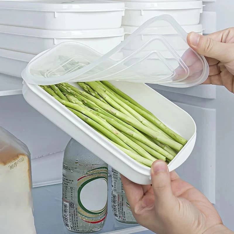 Nuovo Set di 5 Contenitori per Alimenti da 800ml per Frigorifero, Scatole Sigillate Speciali per Cucina e Congelatore, Contenitori per Frutta, Verdura e Carne Fresca