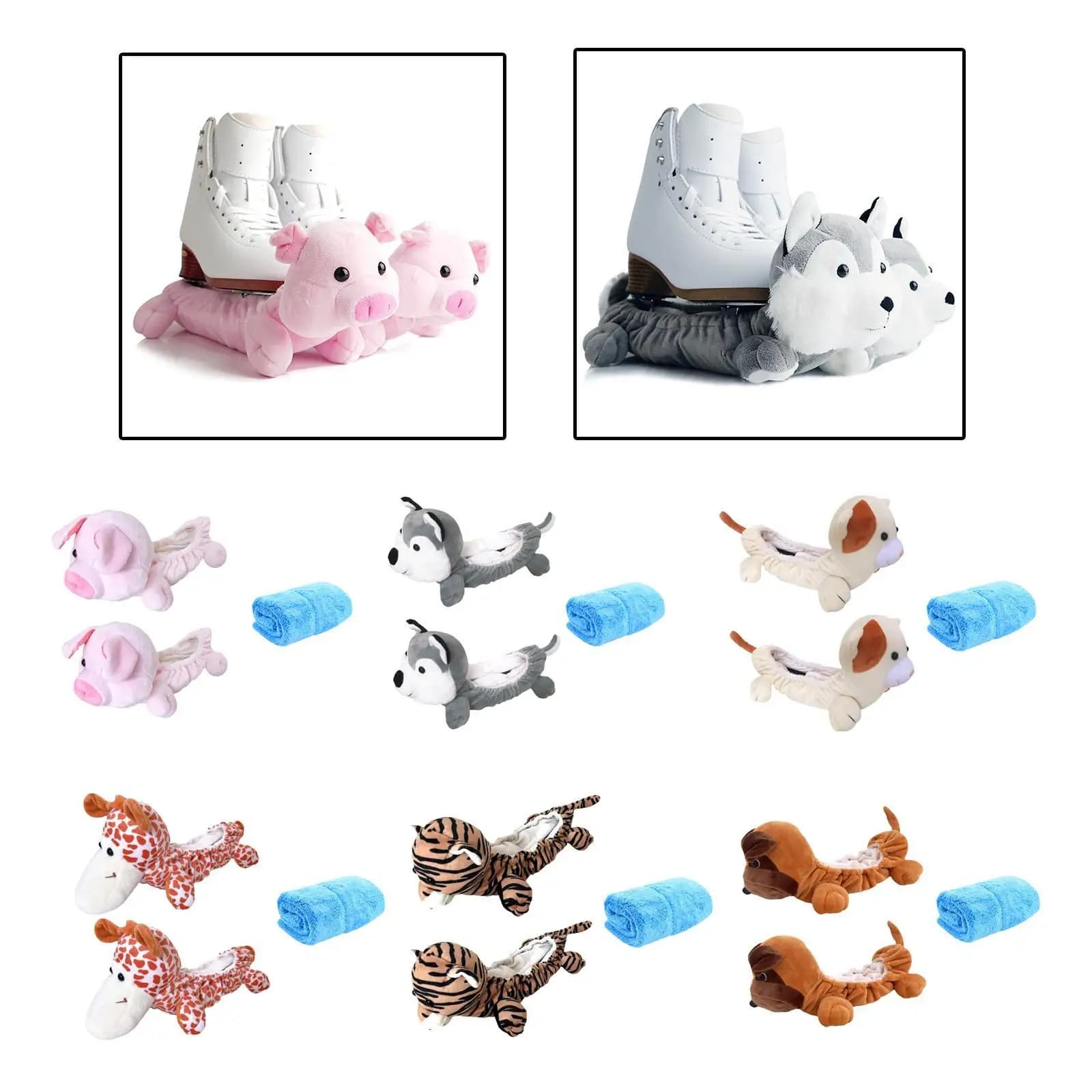 Coperture per pattini da ghiaccio con asciugamano per pattini da ghiaccio Pattini da hockey Pattini da figura