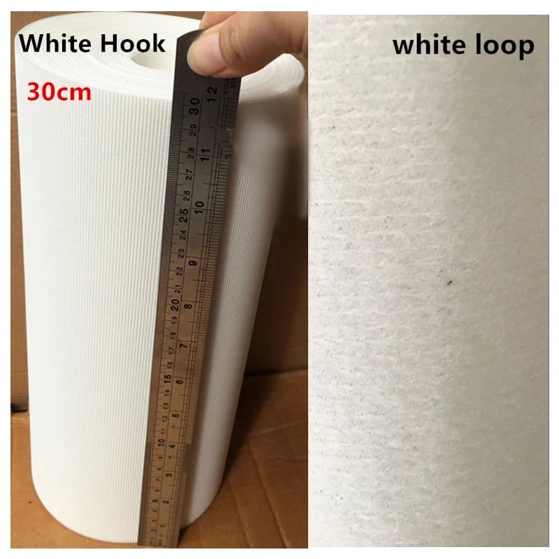 30cm White Fastener Tape Hook Loop Magic Tape For DIY Window Door Curtain Sofa Clothing Sewing Accessories