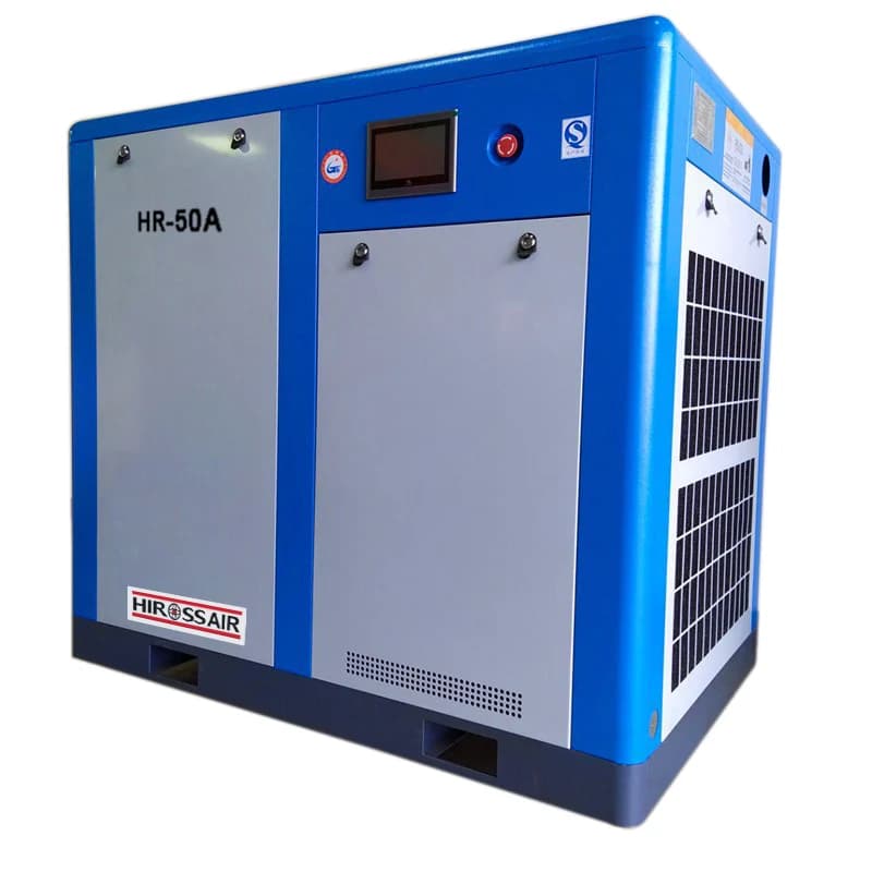 Hiross Best Selling Made in China 15KW 22kW 75kw 8bar Compressore d'aria a vite con avviamento di emergenza a basso prezzo con compressore d'aria