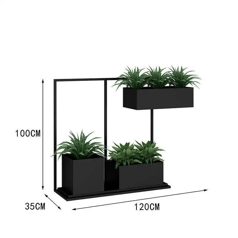 Fioriera Combinata in Acciaio Inox per Esterni, Vaso Mobile da Strada, Decorazione per Aiuole da Giardino