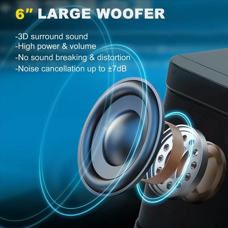 N96R Famiglia KTV Set audio Doppio microfono wireless Macchina integrata Karaoke portatile esterno Altoparlante Bluetooth Accessori per scatole