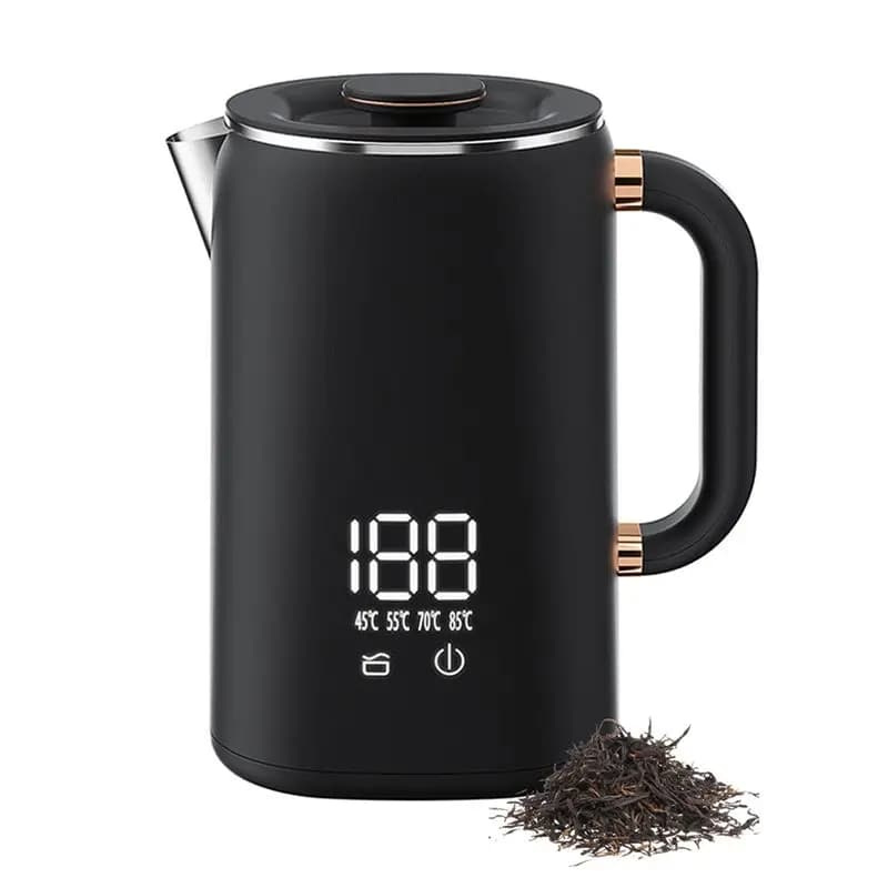 A70Z Fafa】Electric Kettle Suitable For Making Tea And Coffee, Digital Display Temperature Control Double-Layer Insulation Kettle