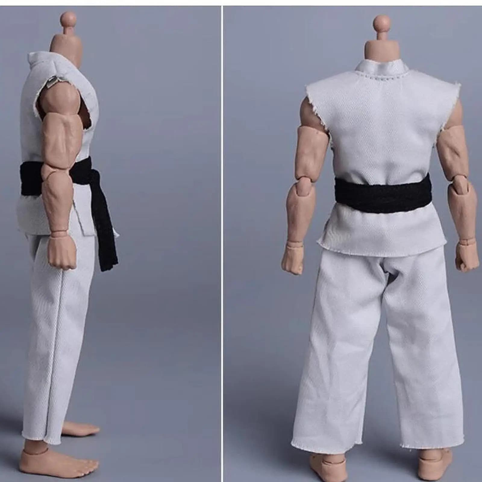 1/12 Scale Action Figures Samurai Kimono, 6 inch Figure Judo Uniform Model, Costume DIY Doll Dress up, Miniature Doll Clothes