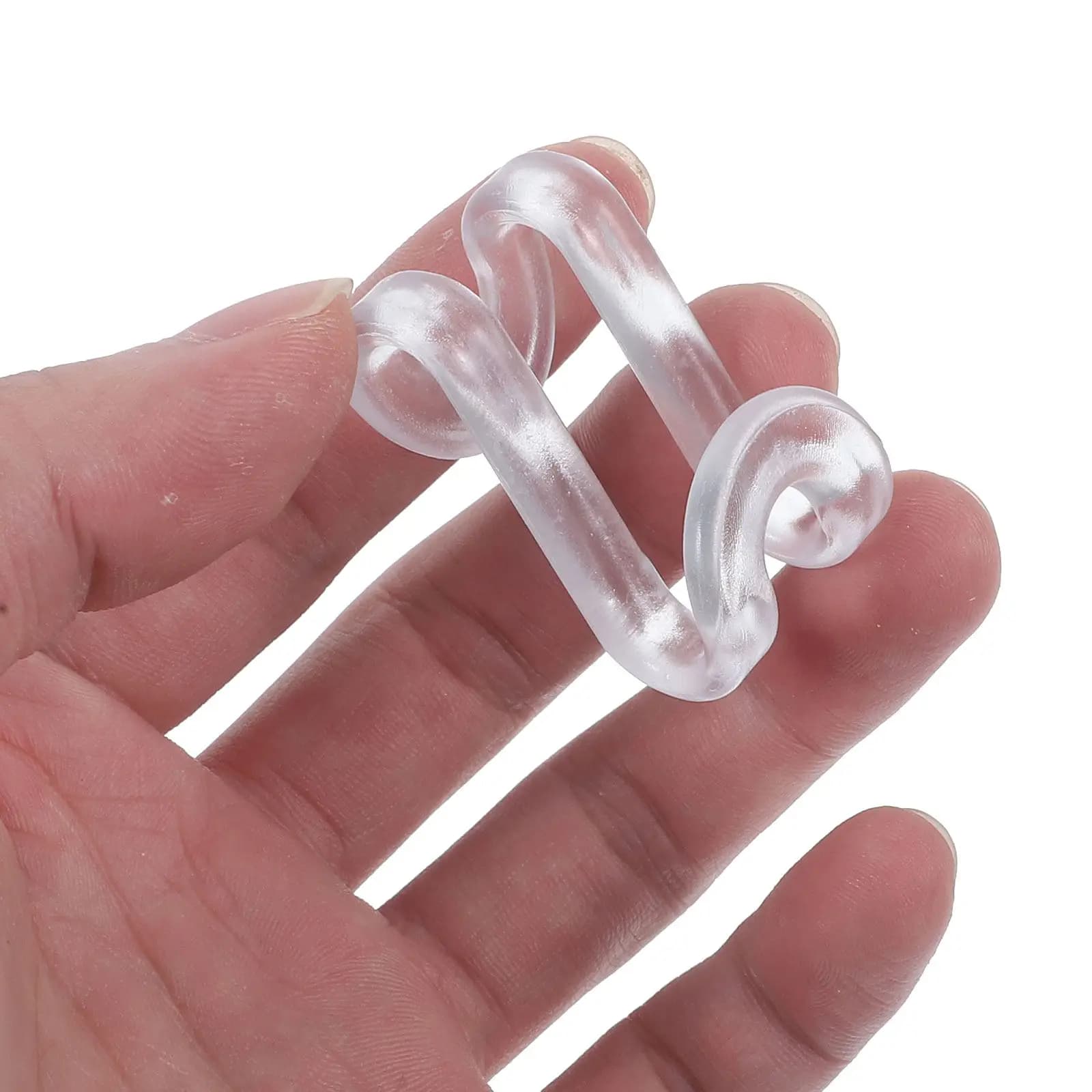 60Pcs Strong Weight Bearing Transparent S Shaped Clothes Hanger Connector Hooks Closet Organizer Space Saving Hanger Hooks