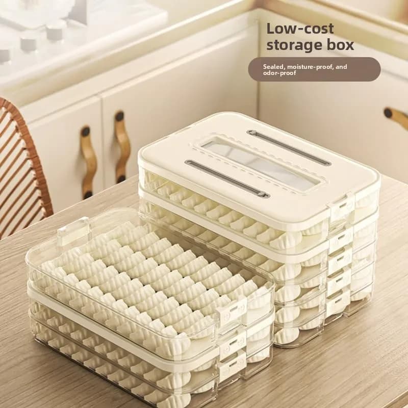 Contenitore per Ravioli di Grado Alimentare, Organizzatore per Congelatore, Strumento per Conservazione Alimenti, Congelamento Rapido, Contenitore per Pasta