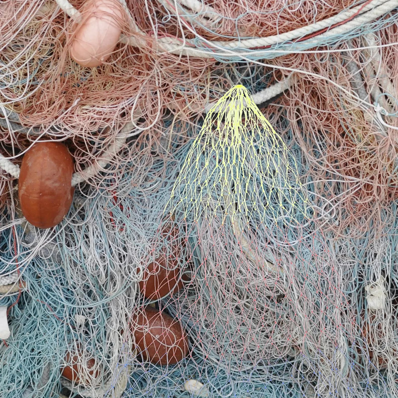 Fishing Net Landing Basket Gelatin Silk Wire 50Cm Diameter Knotless Mesh Replacement for Broken Nets Angler Essential Gear