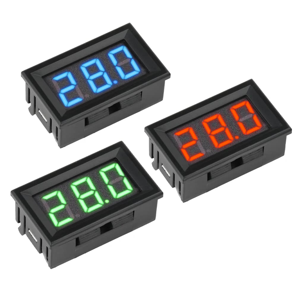 Rilevatore misuratore modulo sensore di temperatura da 0,56 pollici con sonda sensori DC 4,5-28V Termometro LED Pannello tester digitale
