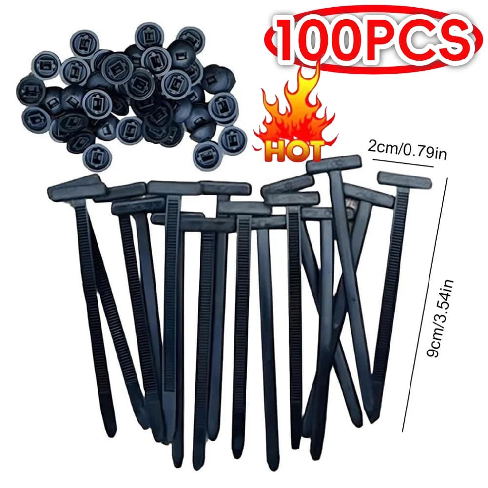 50-200 Pezzi Fascette Autobloccanti in Nylon, Fascette in Plastica per Cavi, Anelli di Fissaggio Resistenti, Set di Fascette per Cavi