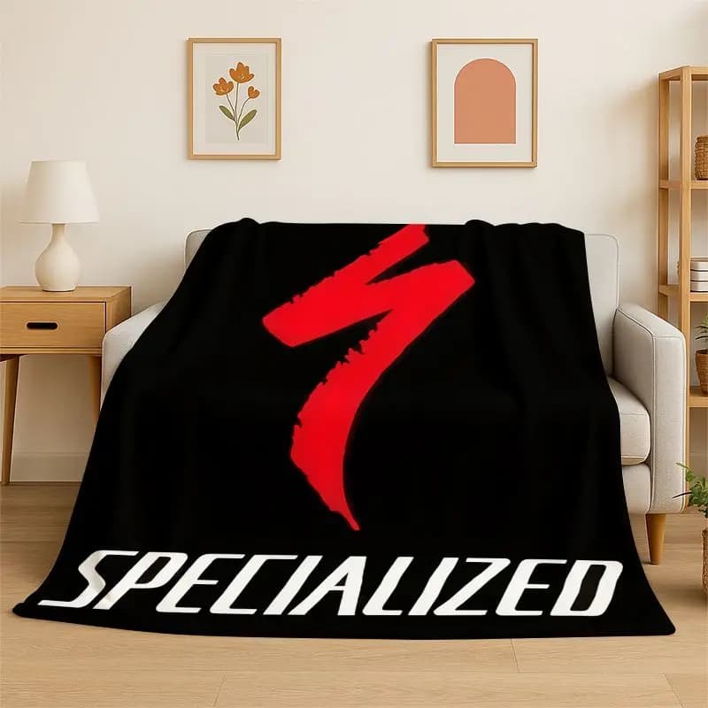 Bicycle S-Specialized Logo Moto Soft Flannel Throw Blanket,Cozy Blanket for Bed,Couch,Sofa,Bedroom,Living Room,Travel,Picnic kid