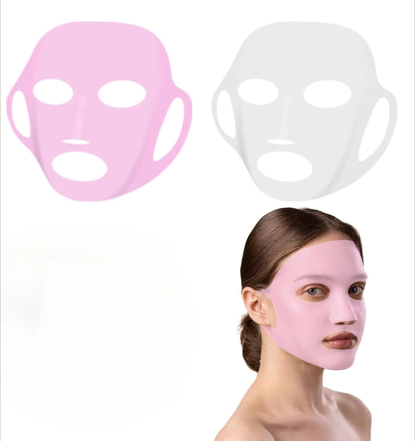 Silicone Face Mask Support for Reusable Silicone Face Mask for Sheet Masks Wet closure Avoid evaporation Beauty tool for skin care