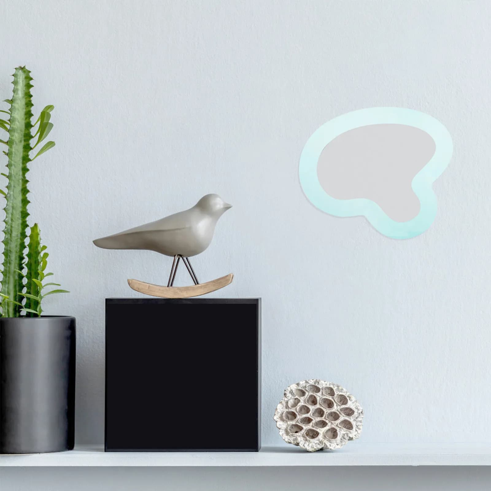 Specchio Acrilico Irregolare Impermeabile Decorativo da Parete per Camera da Letto, Soggiorno, Bagno, Specchio Irregolare Decorativo Luminoso