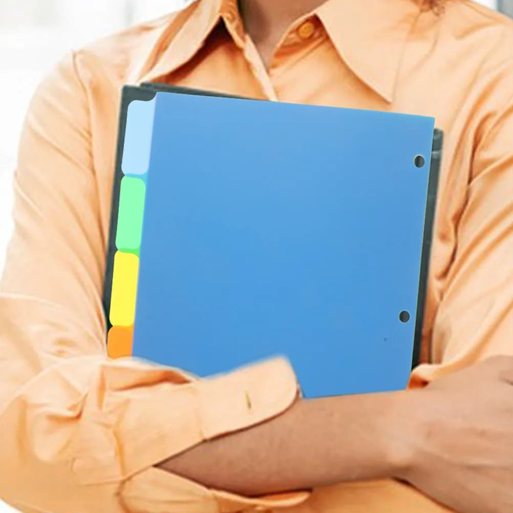 10 divisori in plastica colorati A4 con etichette scrivibili, divisori per indice per quaderni, agende, blocco note, organizzazione a fogli mobili