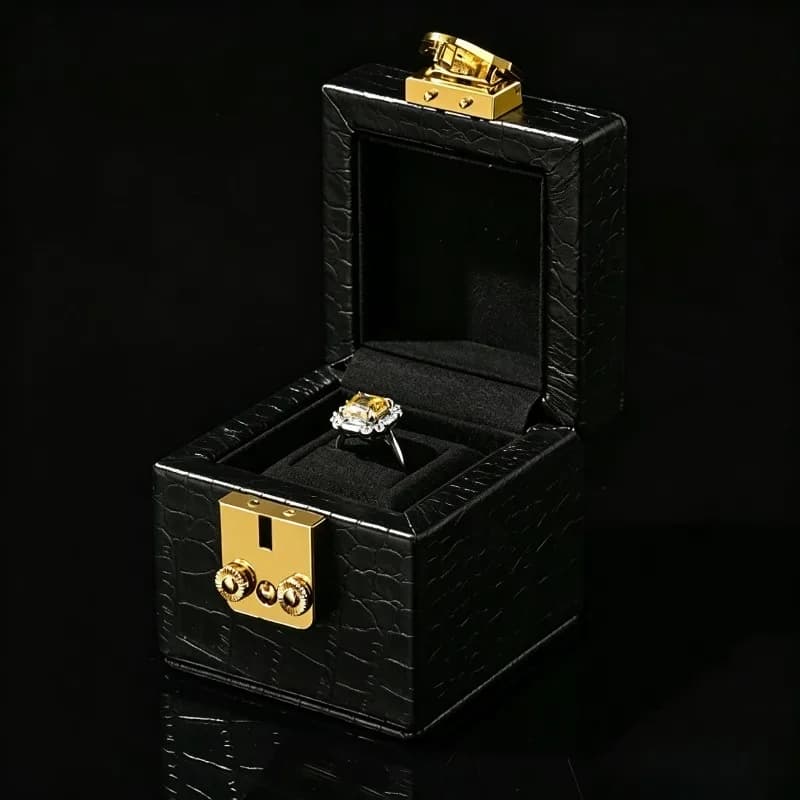 Wedding 1 Slot Ring Box Leather Rings Collection Case Luxury Ring Storage Packaging Boxes Mini Portable Jewelry Organizer Cases