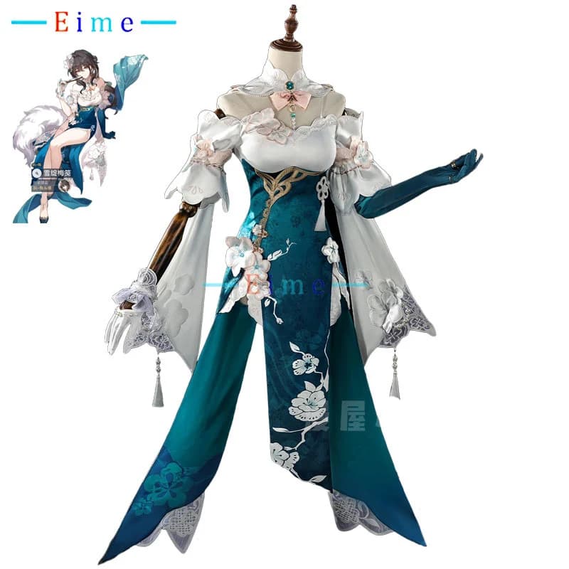 Costume Cosplay Ruan Mei di Honkai Star Rail, Abito Sexy da Donna, Uniforme per Halloween e Carnevale, Outfit per Giochi di Ruolo Anime, Realizzato su Misura