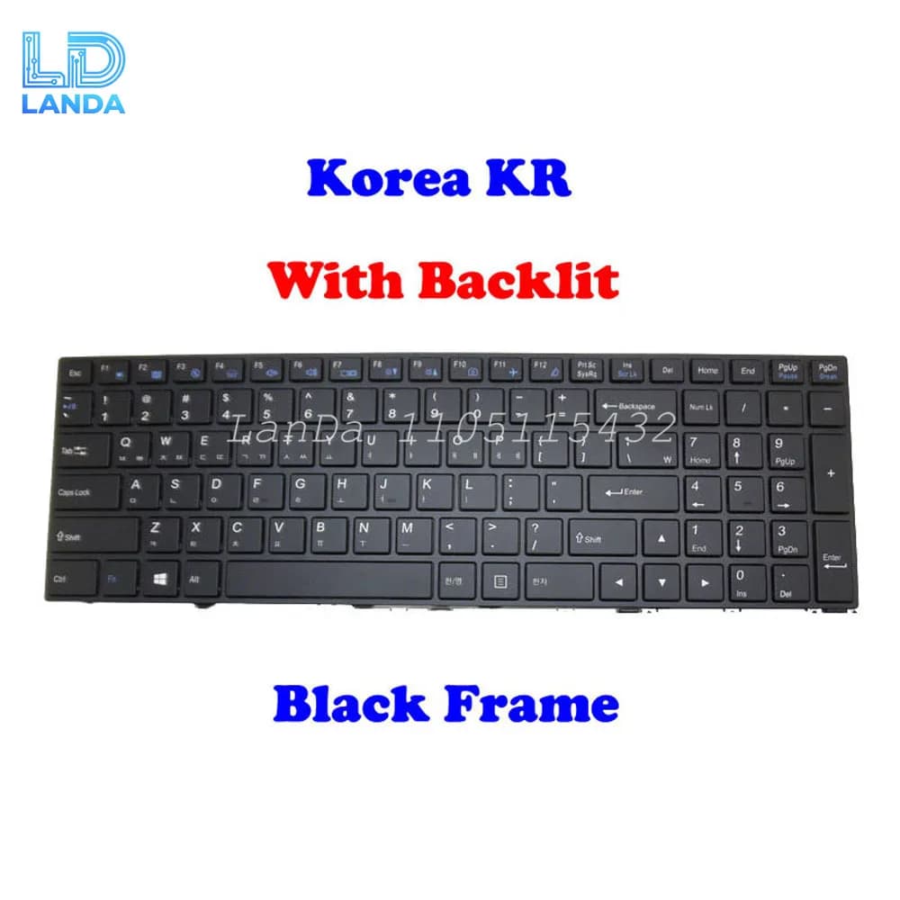 Tastiera KR americana retroilluminata per Hansung B55S H57 H58 X54KS U55S U56 U57 U58 X74X Inglese US Coreano KR Nuovo