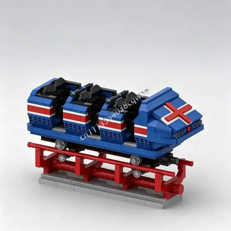 1162PCS The Big One Roller Coaster Amusement Park Model DIY Custom Puzzle Building Blocks Creative Assembly Educational Toy Gift