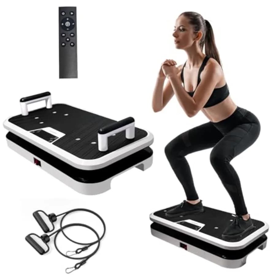 Piattaforma vibrante lineare verticale professionale per il rafforzamento osseo e il drenaggio linfatico, telaio in acciaio nero, frequenza 50-60Hz, ampiezza di vibrazione 3mm
