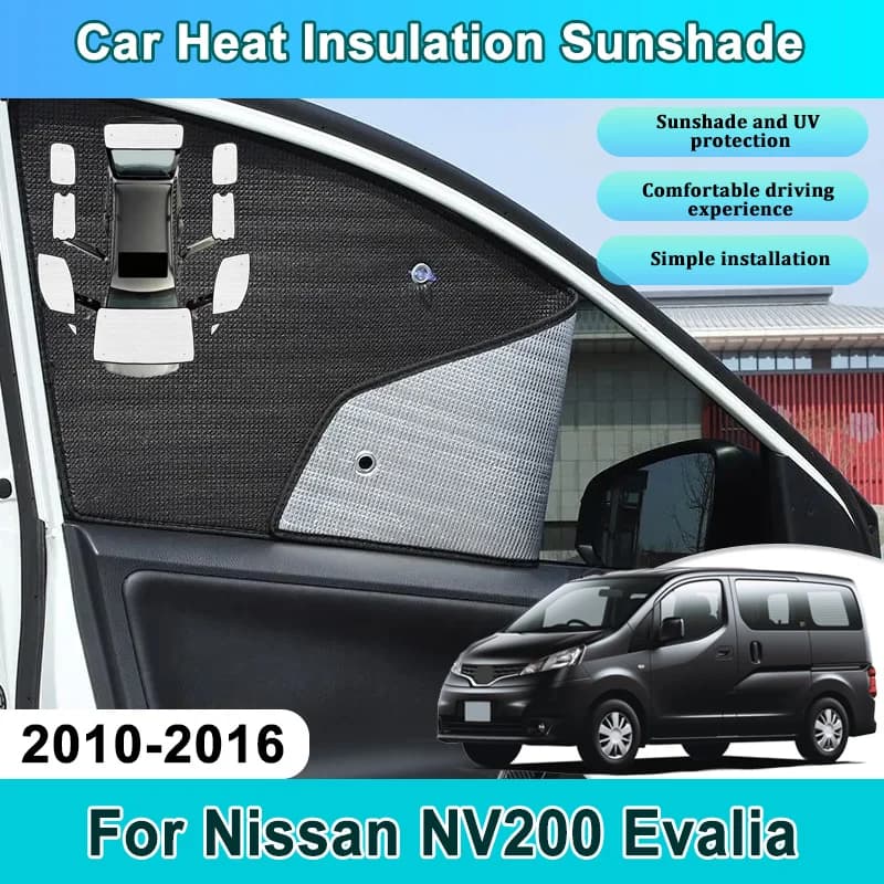 Parasole per auto per Nissan NV200 Evalia Vanette 2010-2016 Protezione UV Riflettore per parabrezza anteriore Tenda per parabrezza Accessori per auto