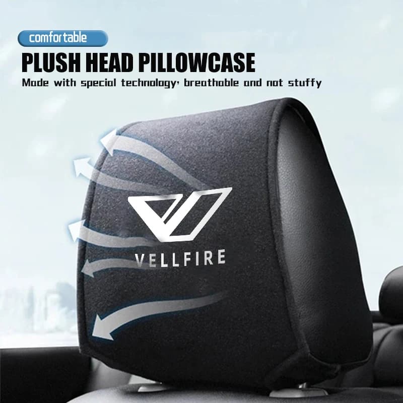 For Toyota Car Headrest Cover Seat Head Pillow Neck Headrest Cover Vellfire 2003-2011 10 20 Series 2021 2022 2023 Corolla