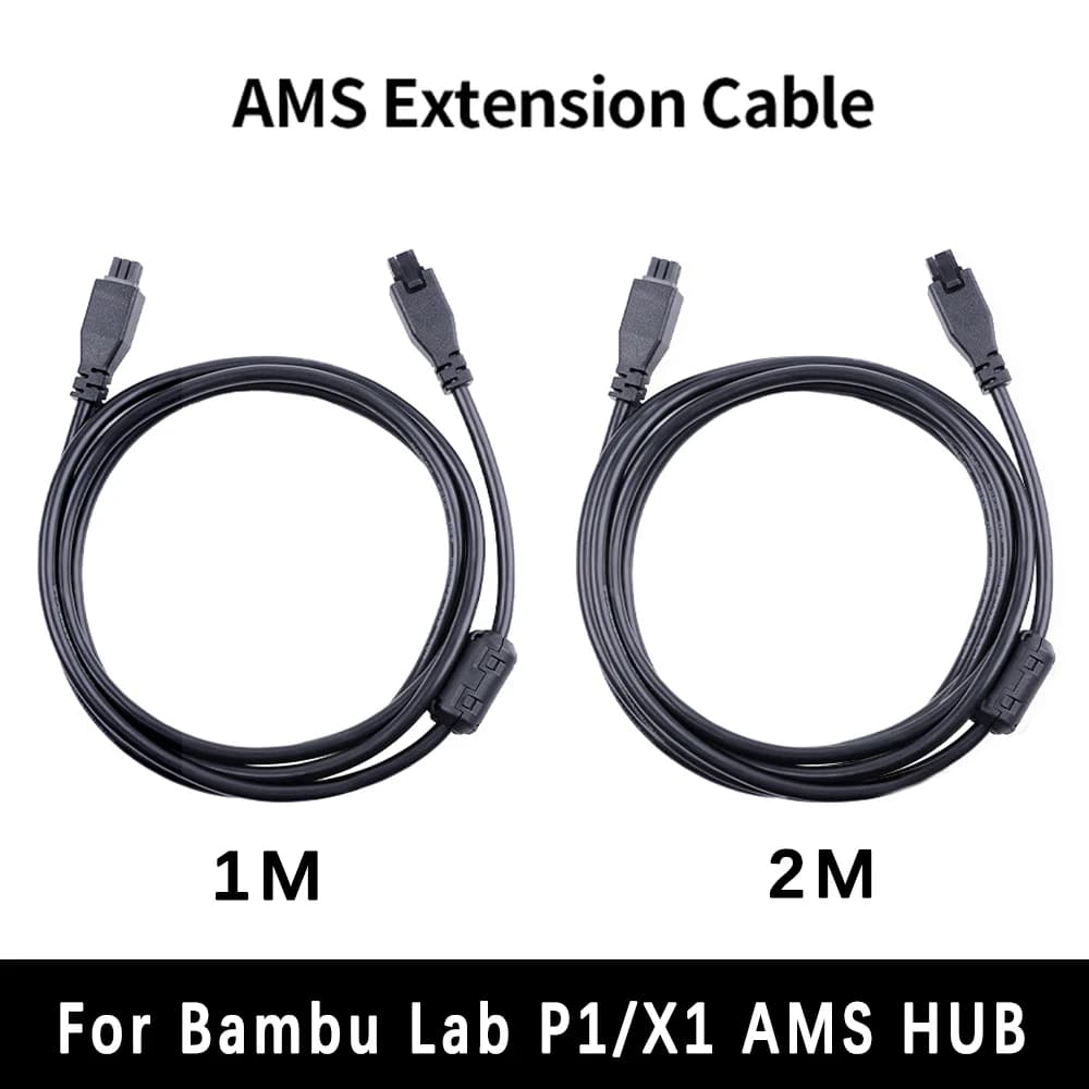 Connessione AMS HUB per stampante 3D Bambu Lab X1 X1C P1P P1S H2D Cavo dati a 6 pin 1M 2 metri con anello magnetico AMS Parti di aggiornamento