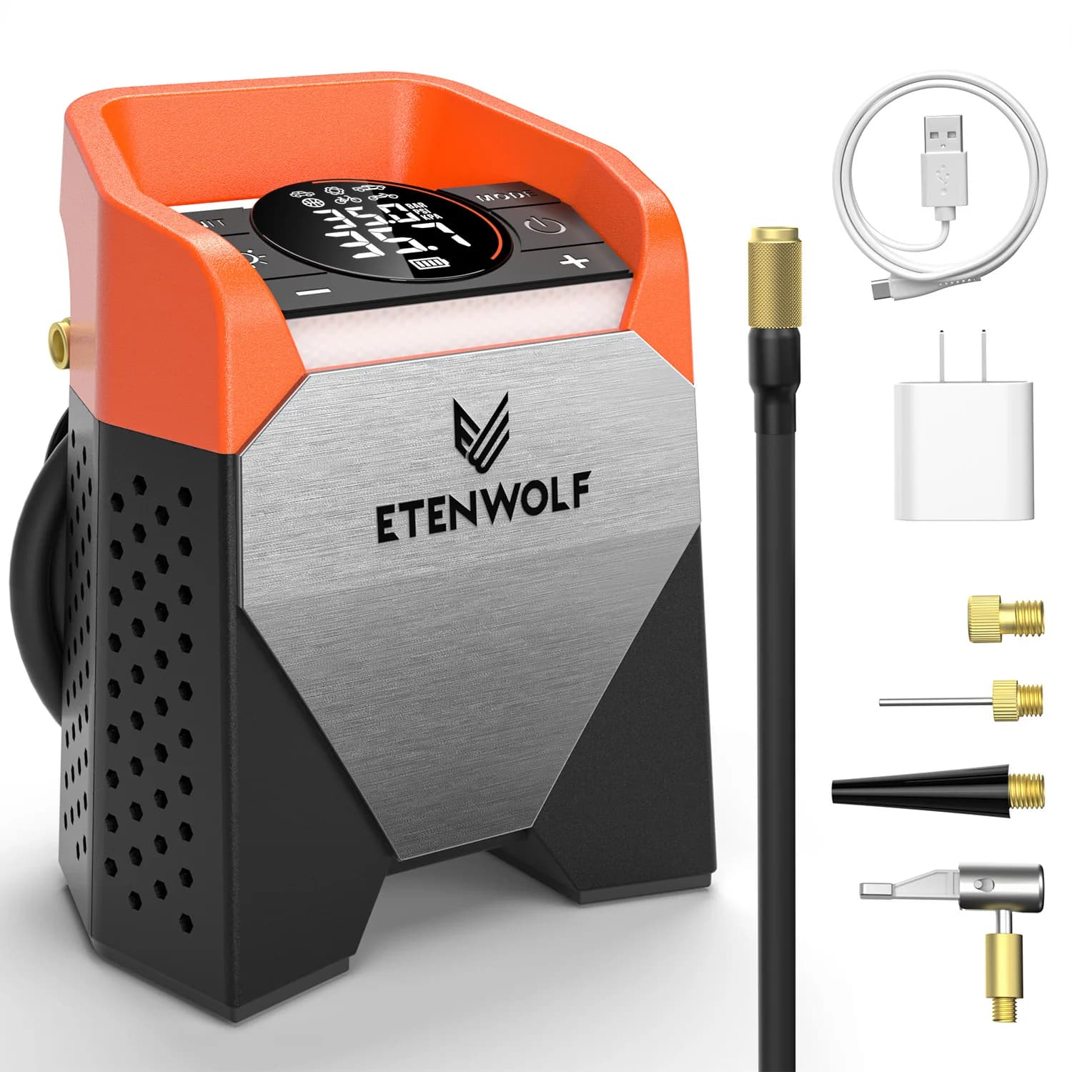 2024 Nuovo Arrivo Portatile Compressore D'aria Mini Gonfiatore Dei Pneumatici Pompa di Aria per Pneumatici Per Auto Bici e Moto Auto Elettrica Pompa A Vuoto