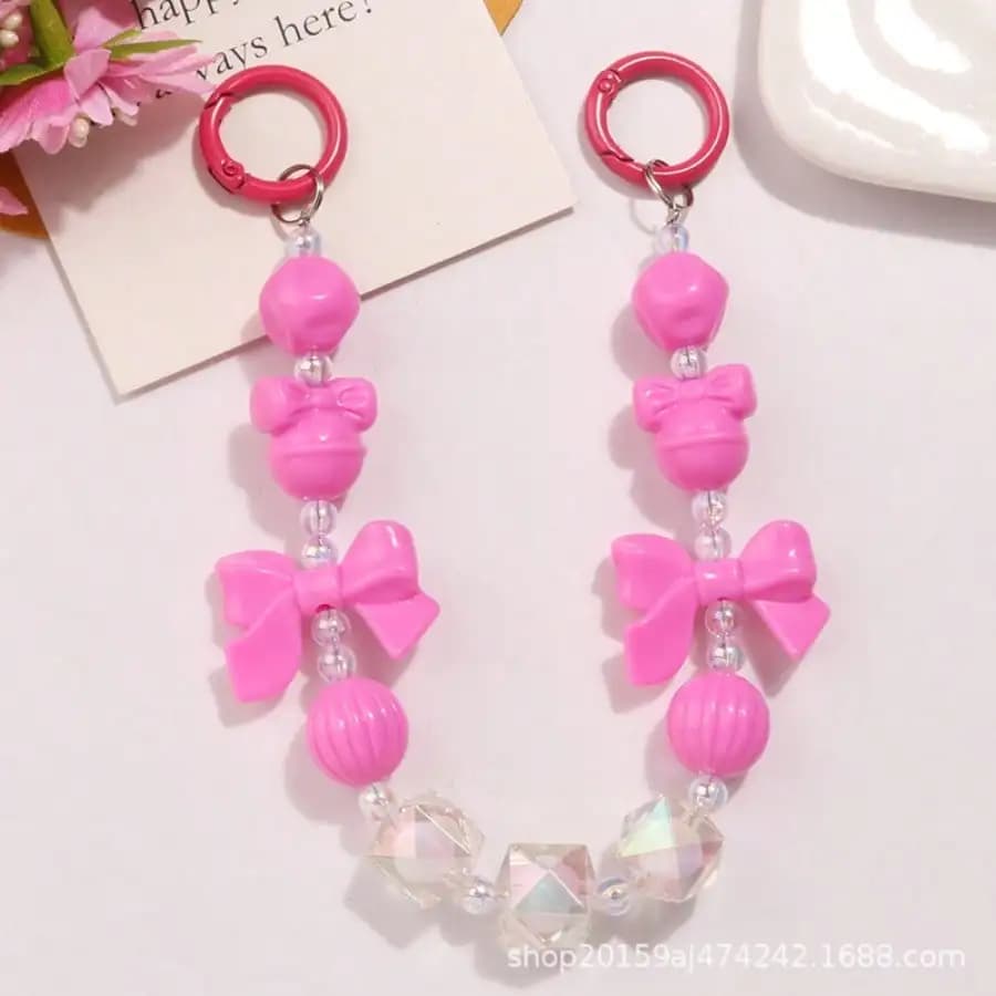 Super Fire New Color Wind Chimes Keychain, Acrylic Beaded Design Smart, Cute Shape Eye-Catching Internet Celebrity Explosion Bag Hanging Accessories, Mobile Phone Hanging Chain Practical, Daily Collocation Shows Vitality, Gifts For Their Own Use