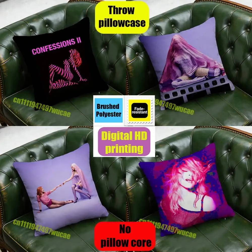 For M-Madonna Confessions II 2 Throw Pillow Case Decoration Bed Custom Square Pillowcase Pad Cover
