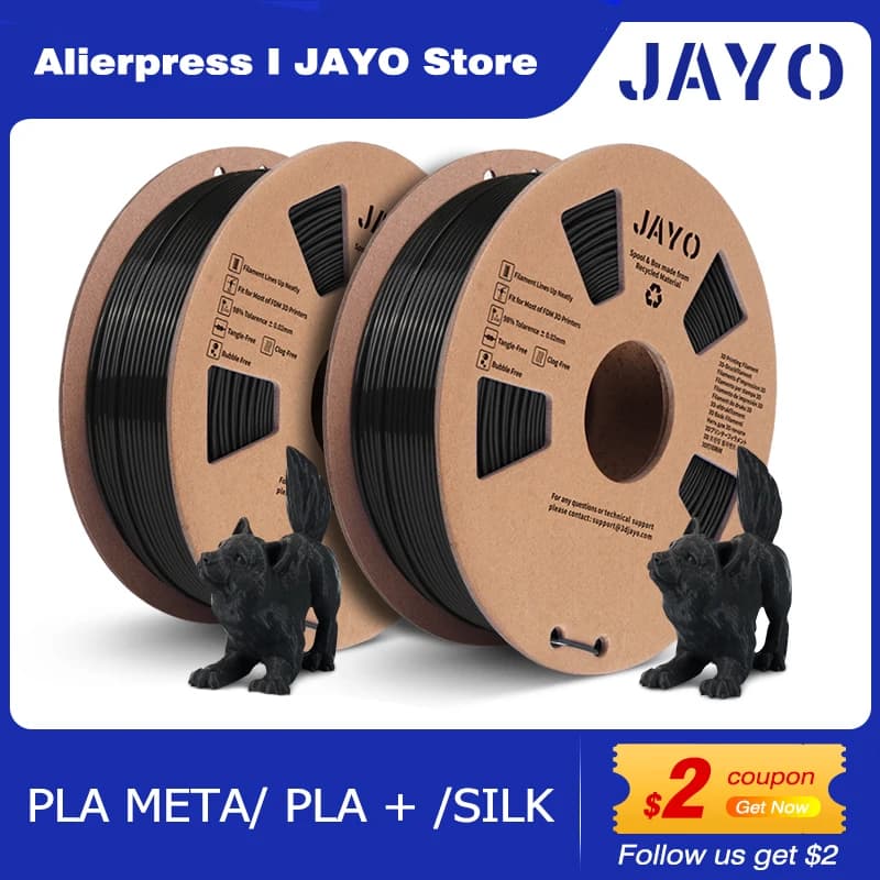 JAYO PLA META/PETG/SILK/PLA+ Rainbow 3D Printer Filament 1.75mm 2 rolls 3D Printer Materials for 3D Printer Free Shipping