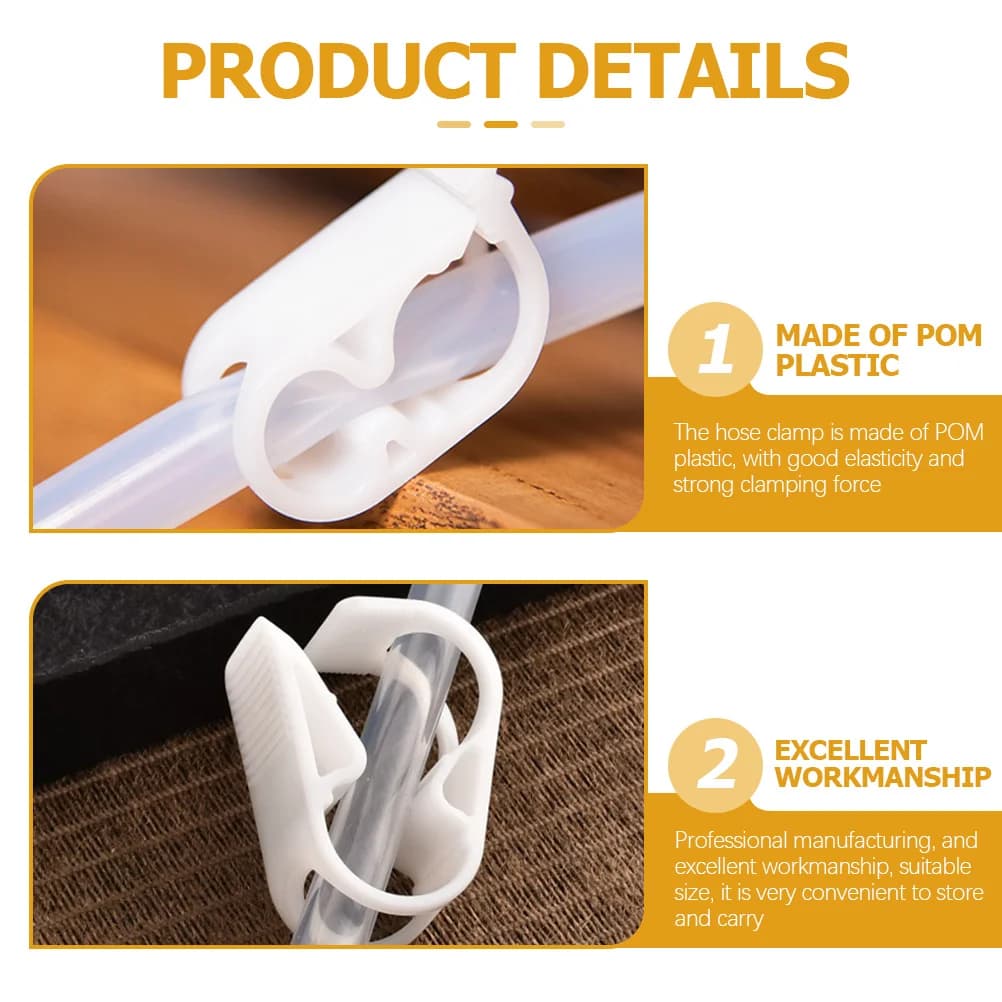 5 Pezzi Morsetto in Plastica per Tubo Flessibile, Clip di Controllo per Sifone, Produzione di Vino e Birra, Giardinaggio e Irrigazione