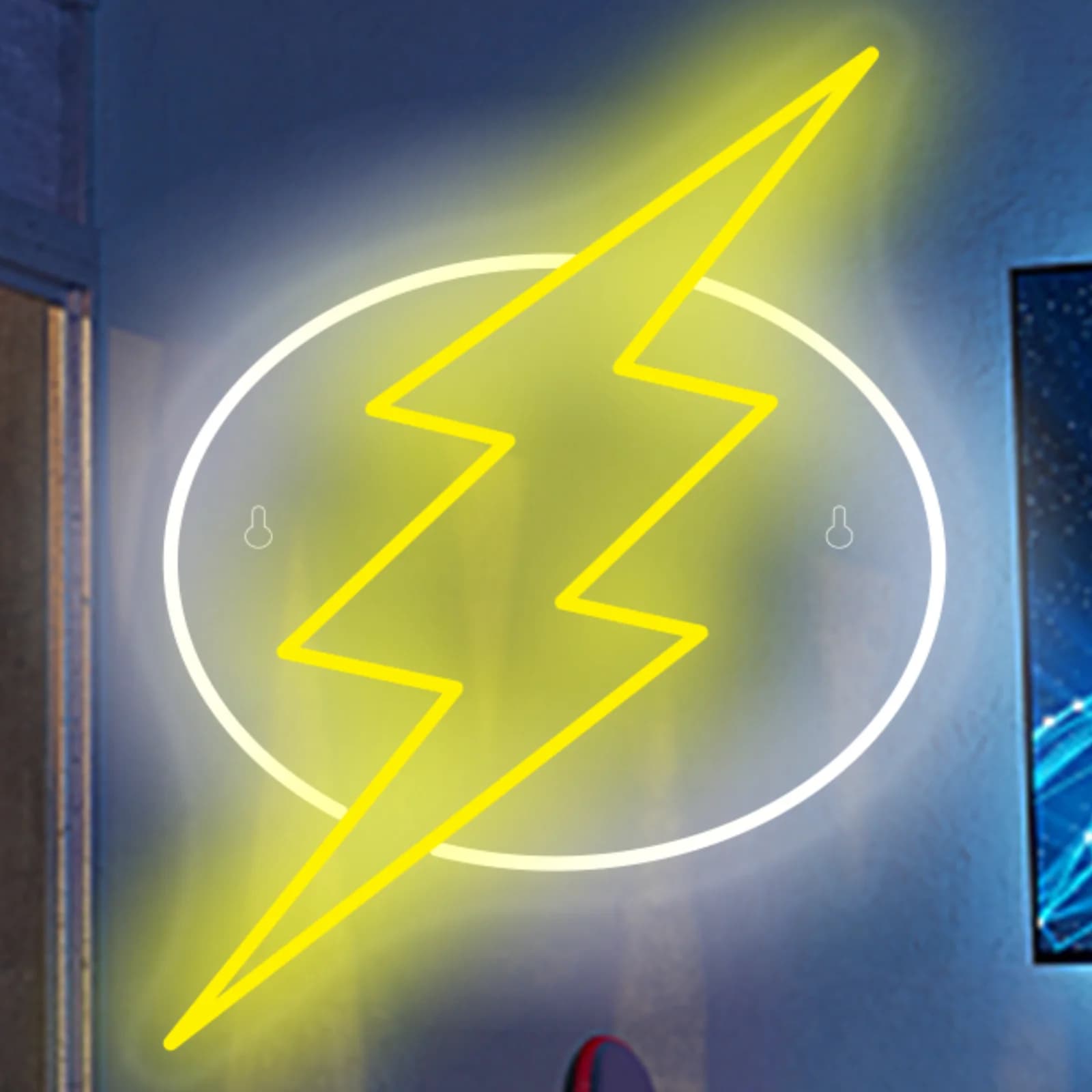 Le insegne al Neon con Logo Flash per la decorazione della parete decorazione della stanza d'arte camera da letto Bar Party lampada alimentata tramite USB luci a Led dimmerabili segno eroe