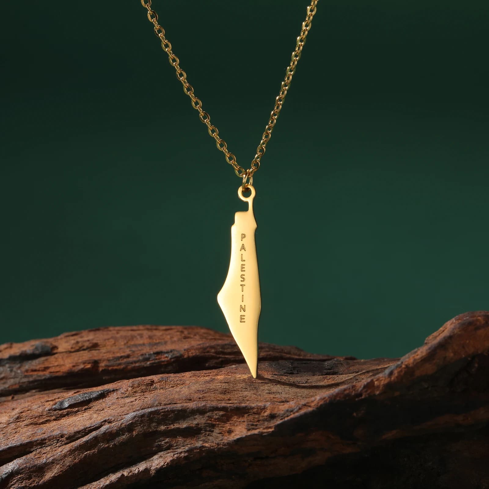 Palestine Pendant Stainless Steel Necklace Men's And Women's Palestinian Map Christmas Party Gifts Jewelry Gifts