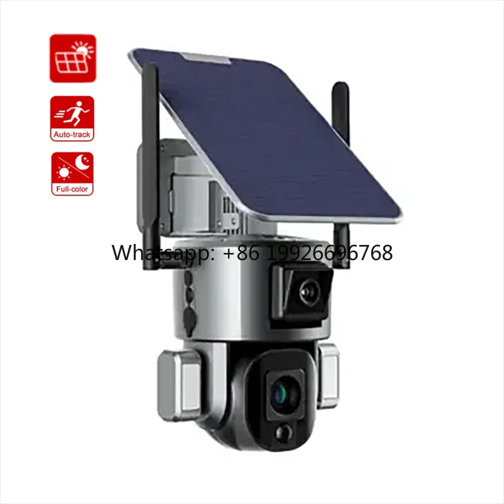 355 Degree IP65 Outdoor 1080P WiFi Solar PTZ Security Camera with Two-Way Audio Motion Detection & Night Vision