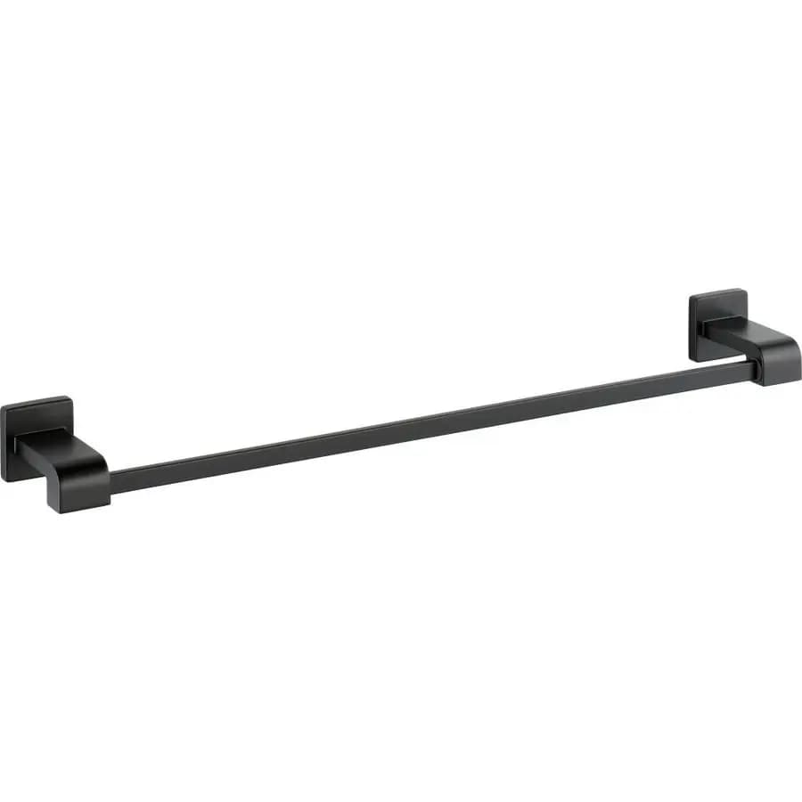 77524BL Accessorio hardware per il bagno con portasciugamani da parete Ara da 24 pollici in nero opaco